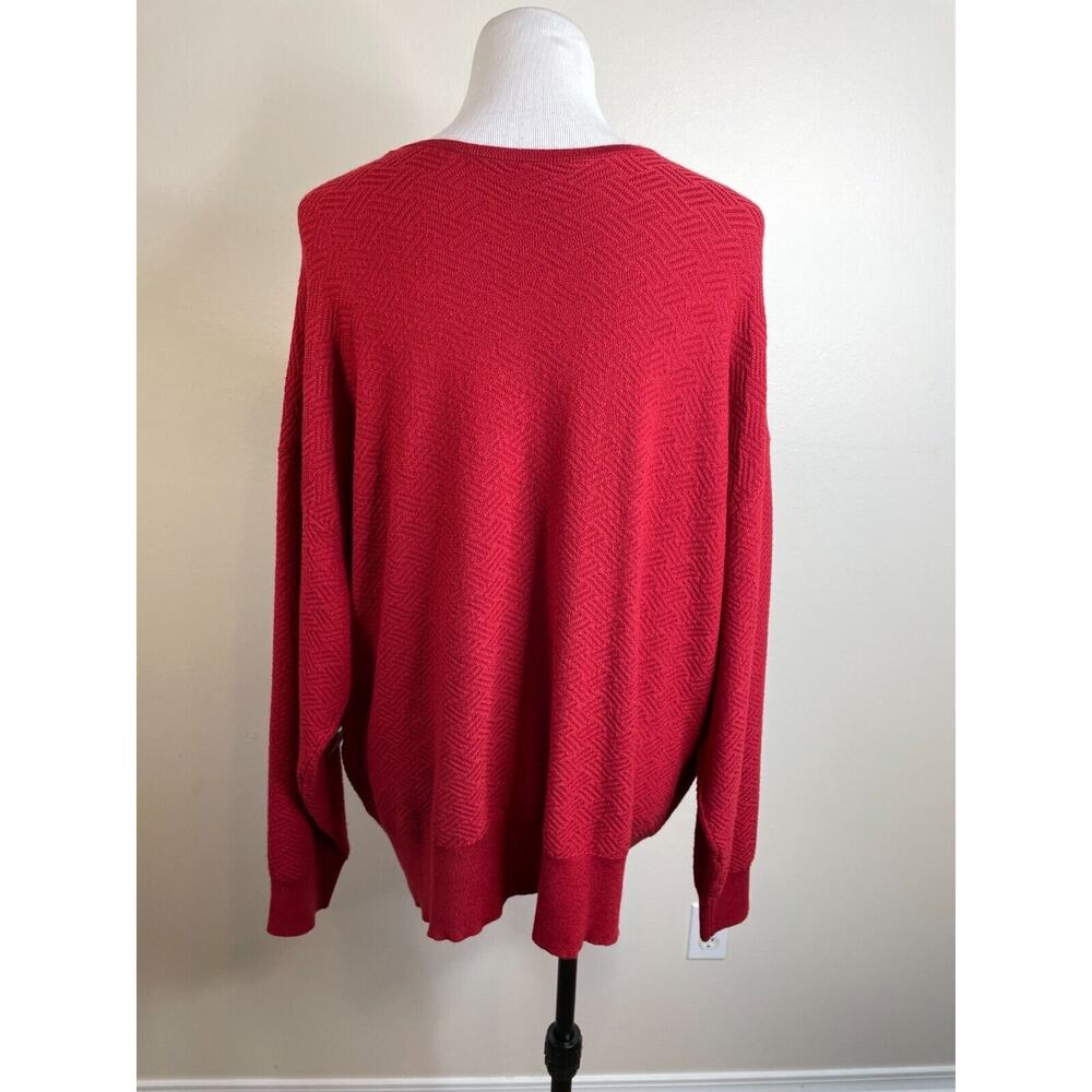 89th + Madison 2 in 1 Sweater Size 3X Fireclay Red Pullover Gold Trim NWT - Picture 6 of 12